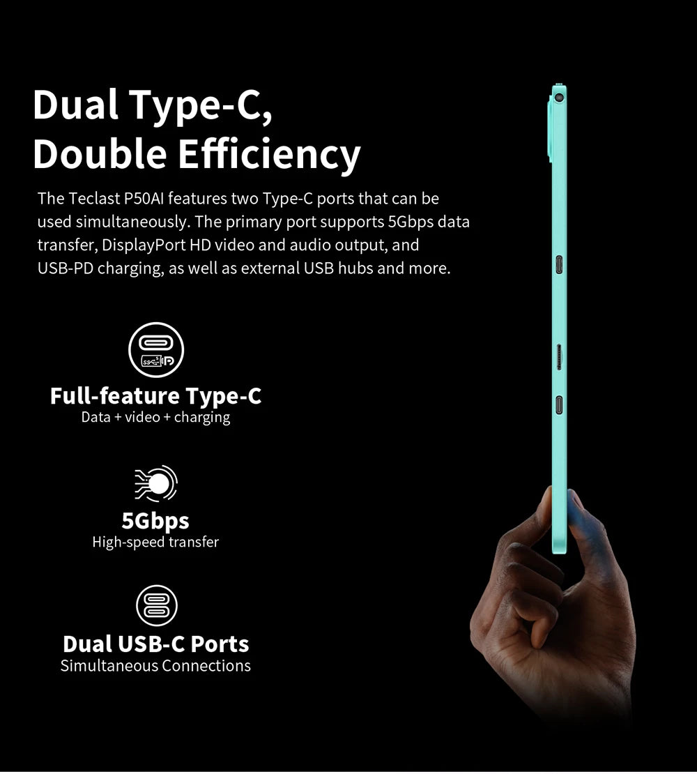 【New】 Android 15 Tablet Teclast P50AI 11 inch Screen 90Hz AllWinner A733-AI Octa-Core (6GB + 10GB )Max.16GBGB RAM 128GB LPDDR5 Wifi-6 7000mAh AI Tablet PC.