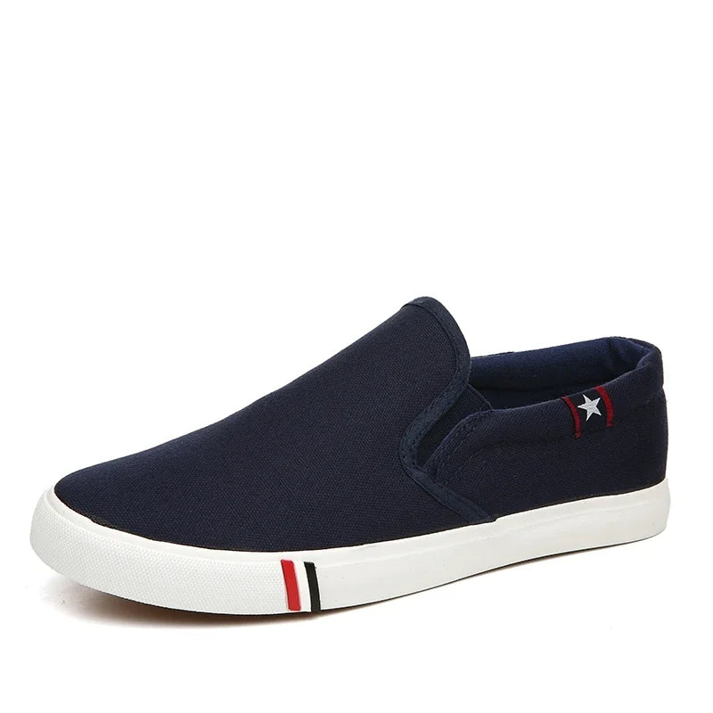 Men Casual Shoes Slip on Canvas Loafers Comfortable Walking Flats for Man Dude Non Slip Soft Moccasins Sneakers Summer
