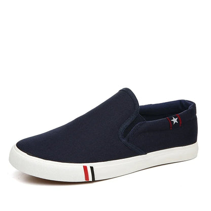 Men Casual Shoes Slip on Canvas Loafers Comfortable Walking Flats for Man Dude Non Slip Soft Moccasins Sneakers Summer
