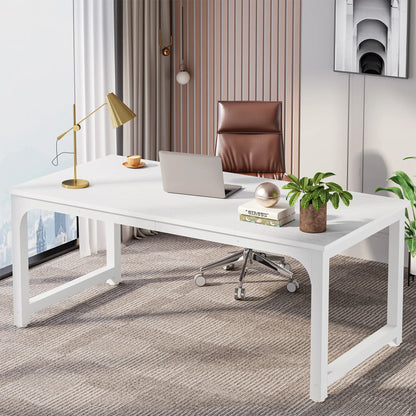 Tribesigns Moderner Computertisch, großer Bürotisch, Computertisch, Arbeitszimmer, Schreibtisch, Arbeitsplatz für das Heimbüro