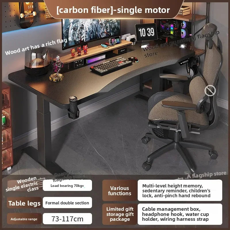 Elektrischer höhenverstellbarer intelligenter Stehschreibtisch, Computer-Workstation, Heimbüro, Gaming-Tisch, Arbeitszimmer, Schreibtisch, Desktop-Computer