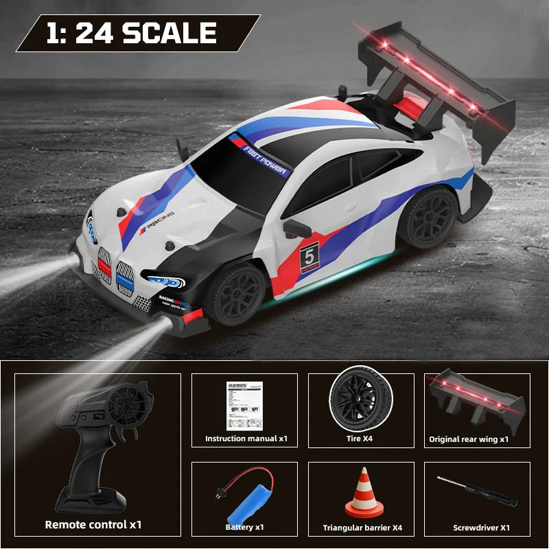 RC Car 4WD 1/24 Remote Control Cars 2.4G Radio High Speed Drift Racing High Speed Truck RTR Vehicle Toy Gift for Kids Children.