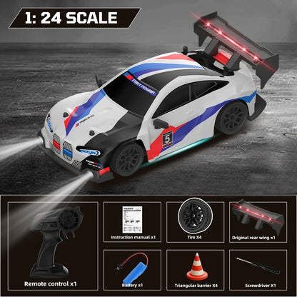 RC Car 4WD 1/24 Remote Control Cars 2.4G Radio High Speed Drift Racing High Speed Truck RTR Vehicle Toy Gift for Kids Children.