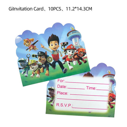 PAW Patrol Geburtstag Party Dekoration Neue Version Ballon Set Einweg Geschirr Kid Event Liefert Banner Hintergrund Geschenk.