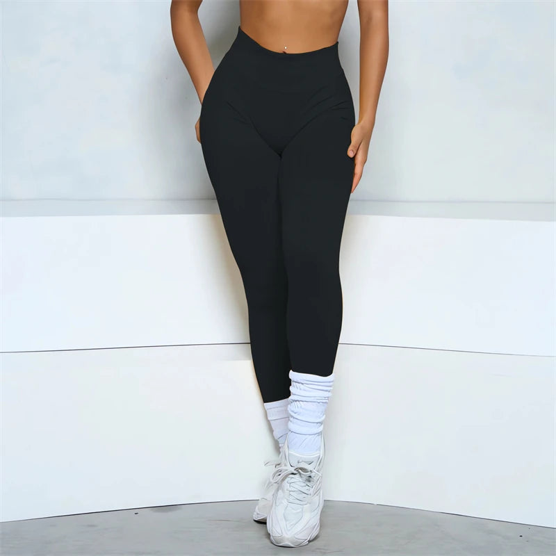 Women Candy Color Leggings For Women High Waist Yoga Legging Seamless Scrunch Bum Gym Leggings Workout Sports Tights.