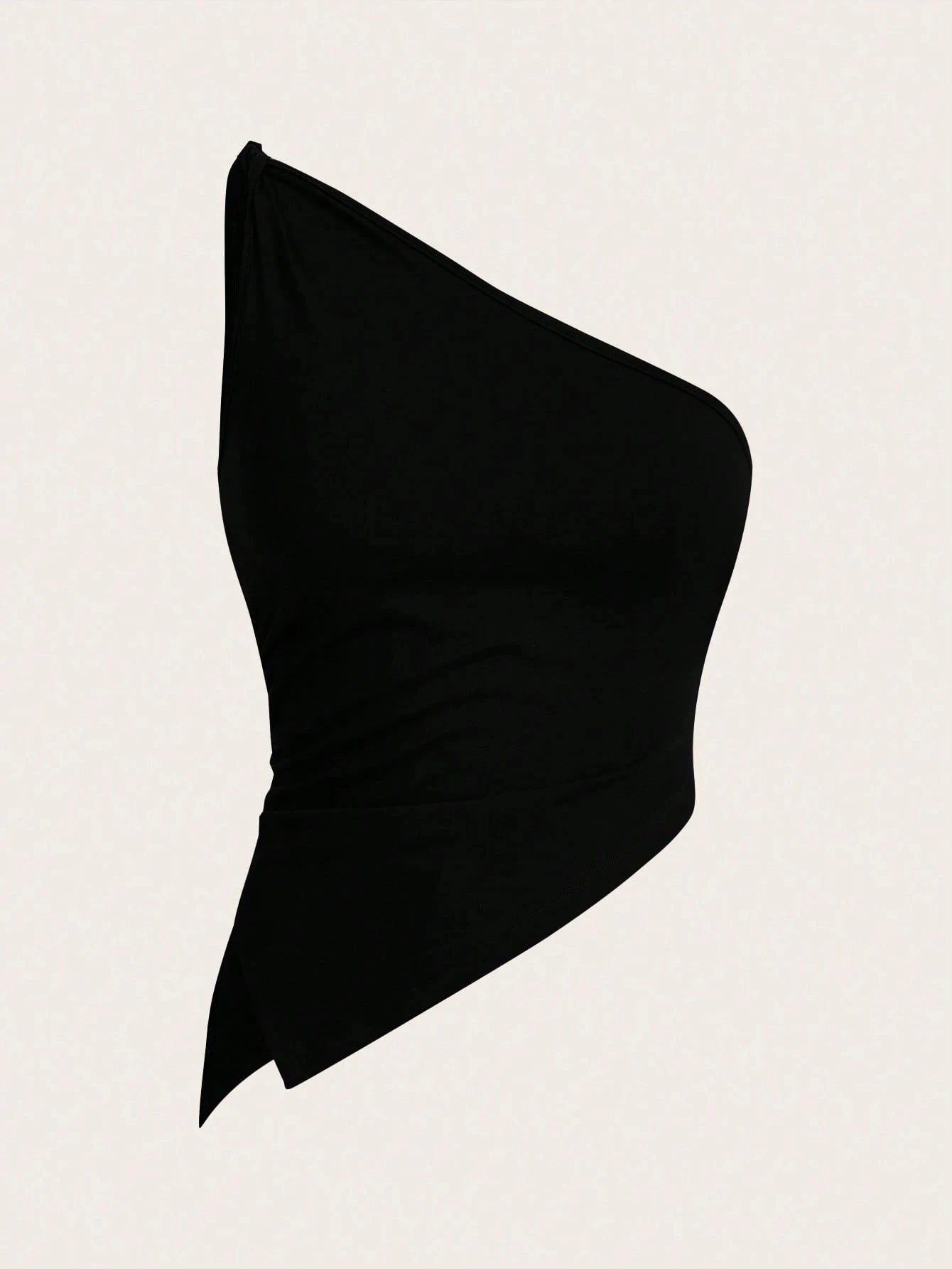 Women's Sexy One Shoulder Asymmetry Hem Crop Top Shoulder Knot Desigh Backless Slim Fit Cami Top streetwear 2025 Summer.