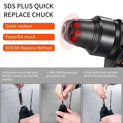 Hikity Bürstenlosen Elektrische Bohrmaschine Cordless Elektrische Hammer DIY Haushalts Werkzeug Elektrische Werkzeug Set Für Makita 18V Batterie Schraubendreher