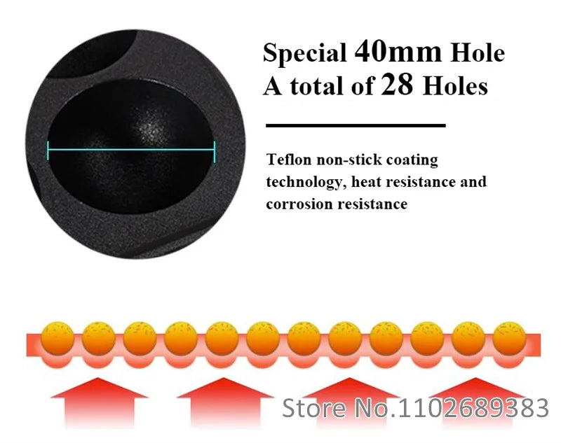 Commercial 28 Holes Takoyaki Maker Machine Electric or Gas Non-stick Waffle Balls Baker 40MM Round Fish Ball Making Machine.