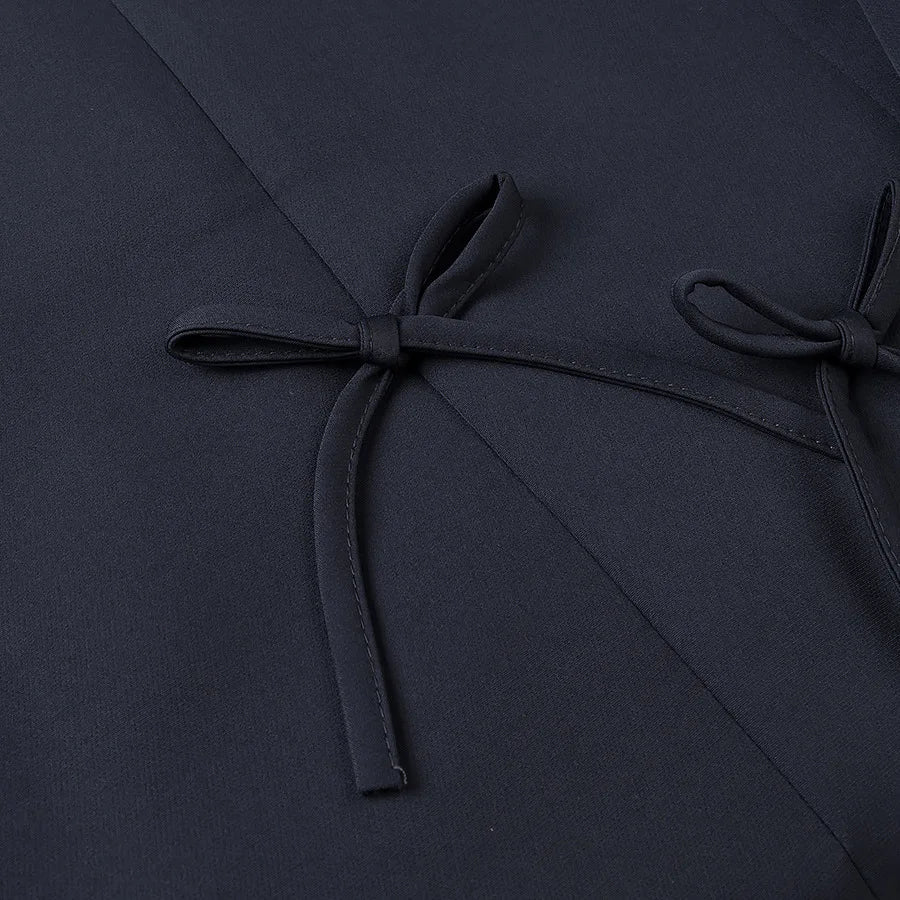 ZBZA frauen Bogen Quaste Anzug Lose Revers einreiher Tasche Einfarbig Pendler Jacke Frühling Sommer Neue Weibliche Chic mantel.