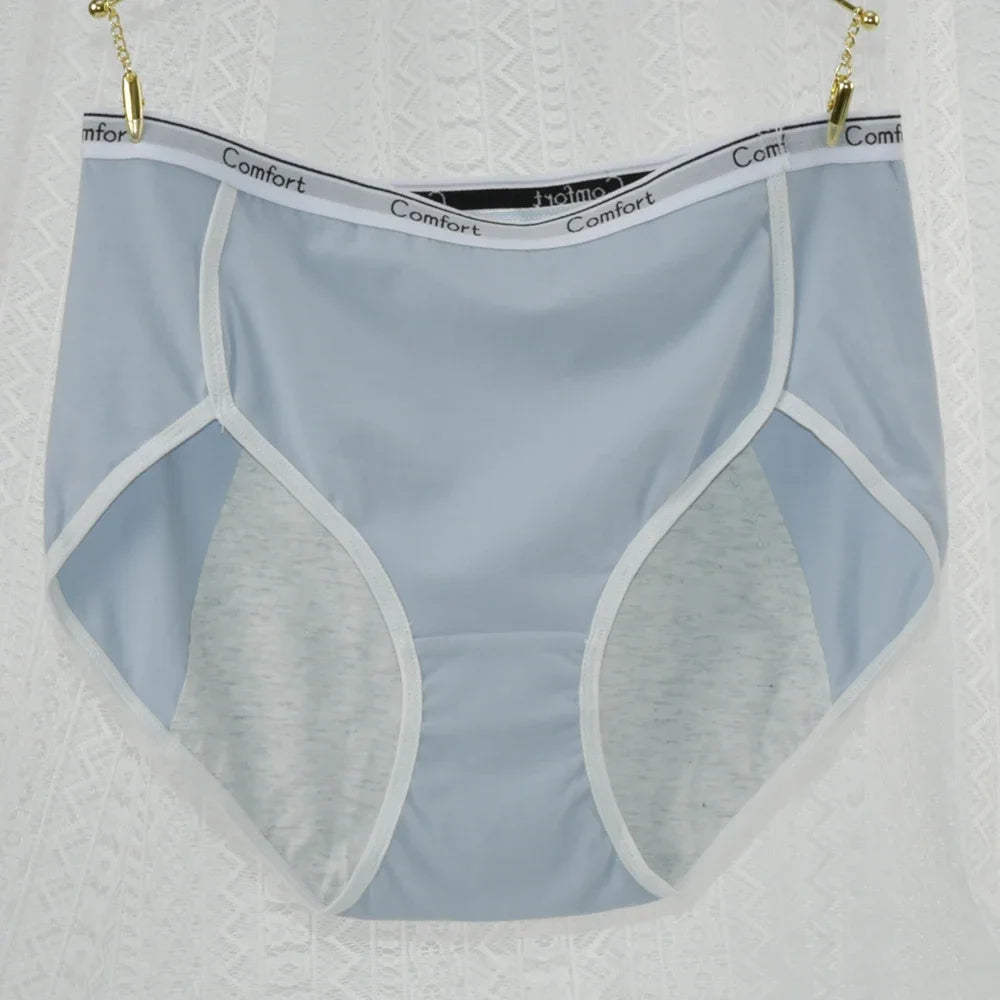 1Pack Women's Period Underwear Mid Waist Anti-Leakage Cotton Panties Comfortable Menstrual Briefs for Teens Ladies Intimates