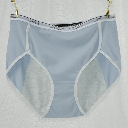 1Pack Women's Period Underwear Mid Waist Anti-Leakage Cotton Panties Comfortable Menstrual Briefs for Teens Ladies Intimates
