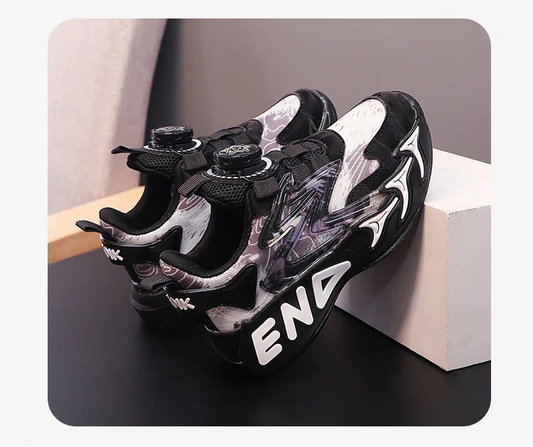 Fashion Print Children Shoes Boys Sneaker Autumn PU Leather Luxury Kids Casual Sneaker Platform Sports Tennis Shoes for Boy.