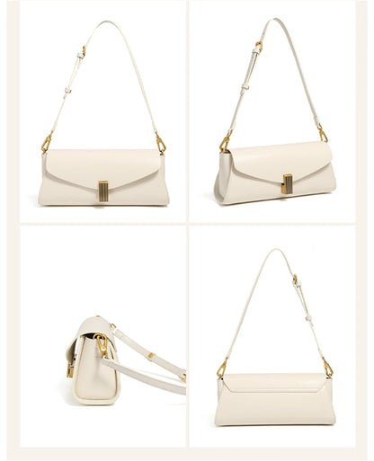 Hifashion Elegant Genuine Leather Underarm Shoulder Bags For Women 2025 Luxury Designer Crossbody Purses Square Ladies Handbags