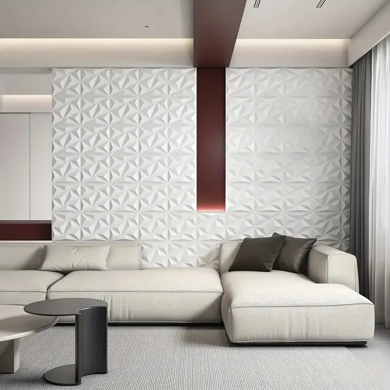 KUUJOJO 3D textured wall panel for indoor wall decoration, suitable for living room, hall, bedroom, hotel, office, send tape