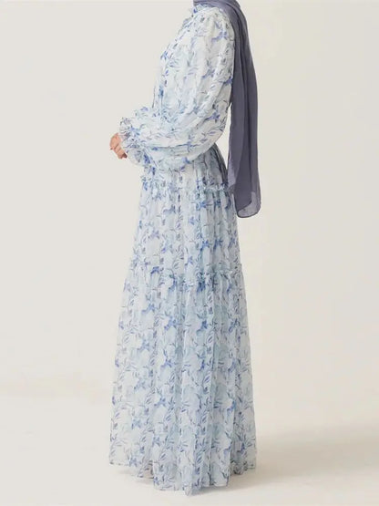 Ramadan Dubai Chiffon Modest Abaya Damen Kebaya Turkey Islam Muslim Long Dress Abayas For Women Kaftans Robe Femme Musulmane.