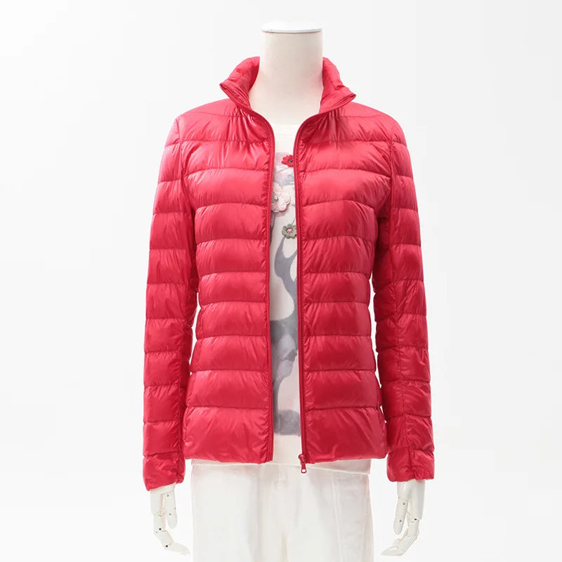 13 Farben Frauen Frühling Puffer Mantel 2023 Neuheiten Ultra Licht Weiße Ente Unten Jacke Koreanische Slim Fit Kurze Parkas