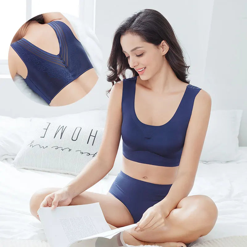Big Size M-5XL 6XL 7XL Vest Bra Seamless Intimate Sexy Sleeping Bra For Women Soft Comfortable Sleep Active Bra Sport Bra 7XL BH.