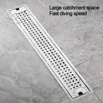 Mit Siebabdeckung, Duschbodenablauf, rechteckige Form, Edelstahl, Badezimmer-Waschbecken-Sieb, abnehmbar, geruchshemmend