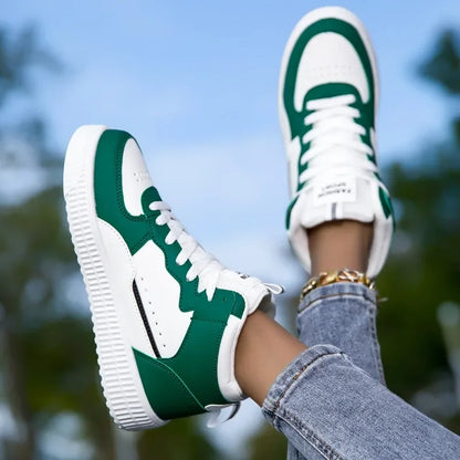 YRZL High Top Sneakers Unisex Waterproof Pu Leather Lightweight Sports Shoes Wear Resistant Tennis Shoes for Men Women