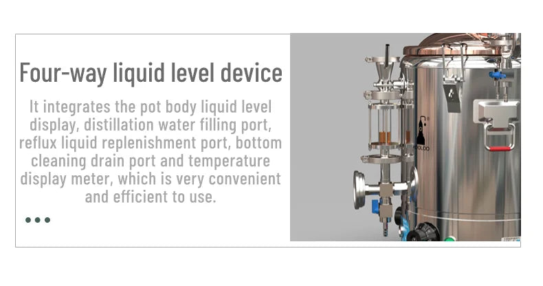 HOOLOO DW 25/50 Distiller Home Copper Still Hydrosol & Essential Oil Extractor Distillation Kit Multifunctional Distiller.