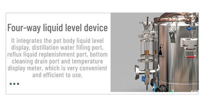 HOOLOO DW 25/50 Distiller Home Copper Still Hydrosol & Essential Oil Extractor Distillation Kit Multifunctional Distiller.