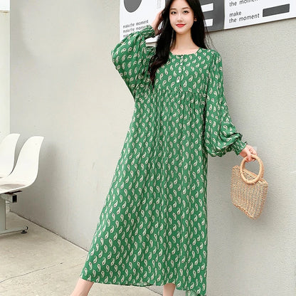 Kleid Frauen Kleidung plus Größe Frühling Sommer böhmischen Strand koreanischen Stil Blumen Vintage Vestidos Robe lose Kleider übergroß