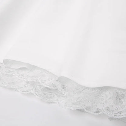 Weiß Spitze Up Rüschen Backless Sexy Kleider Frauen 2023 Roben Elegante Abend Party Kleid Bodycon Mini Sommer Kleid Vestidos