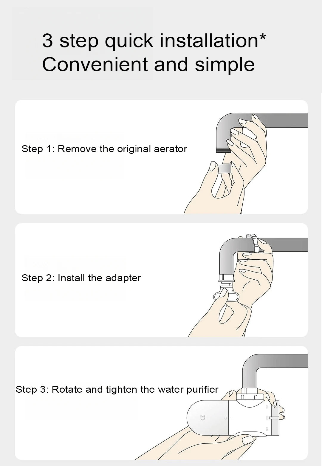 2024 New XIAOMI Mijia Faucet Water Purifier 2 Household Kitchen Tap Visible Water Filter Activated Carbon Percolator System.