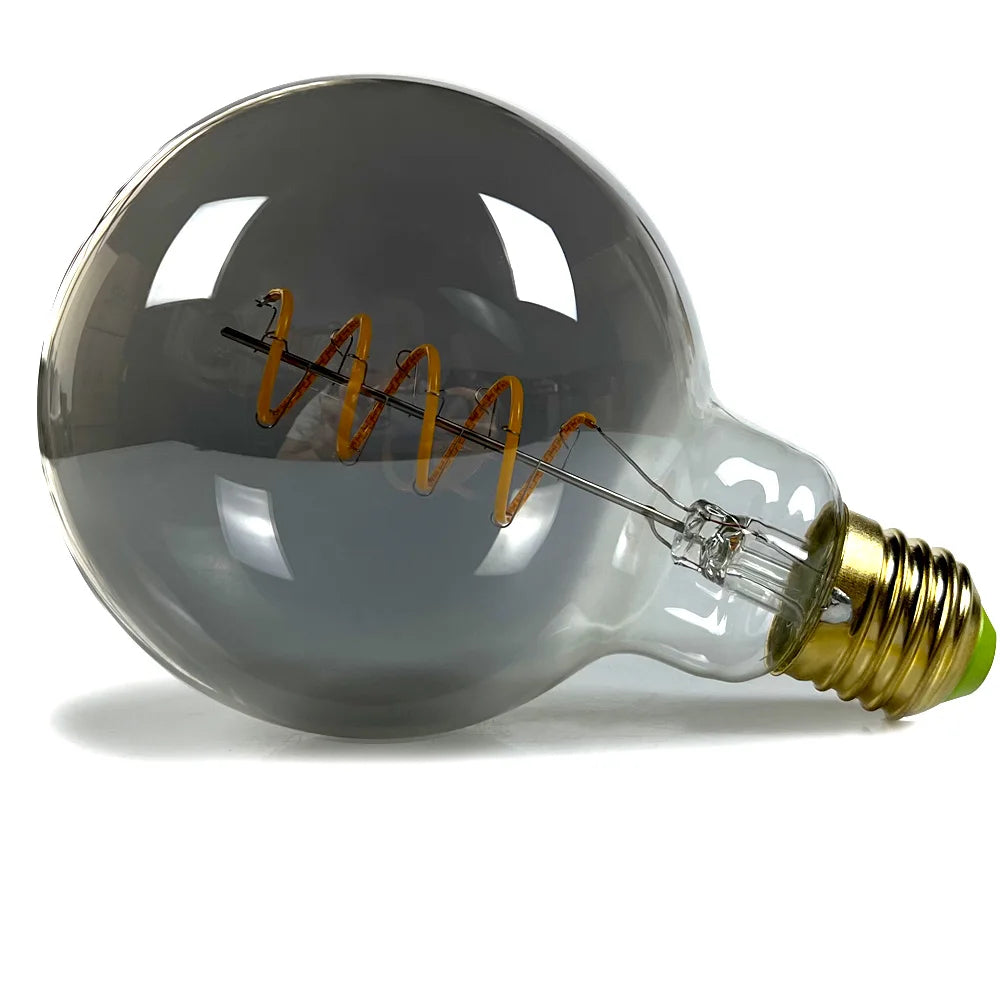 TIANFAN Led Bulbs Vintage Light Bulb ST64 G80 G95 Long Tube Edison Bulb 4W Dimmable 220/240V E27 Smoke Glass 2700K Warm White
