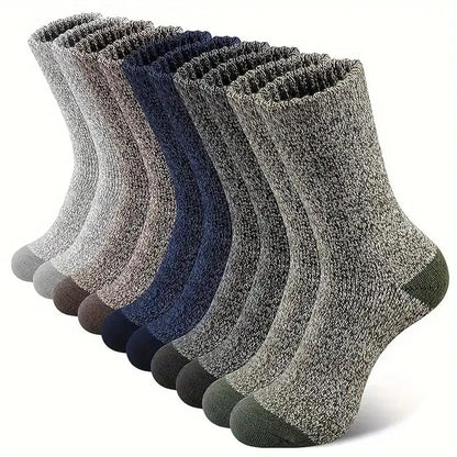 5 Pairs Merino Wool Socks For Men, Super Thick Hiking Socks Thermal Socks For Cold Weather.