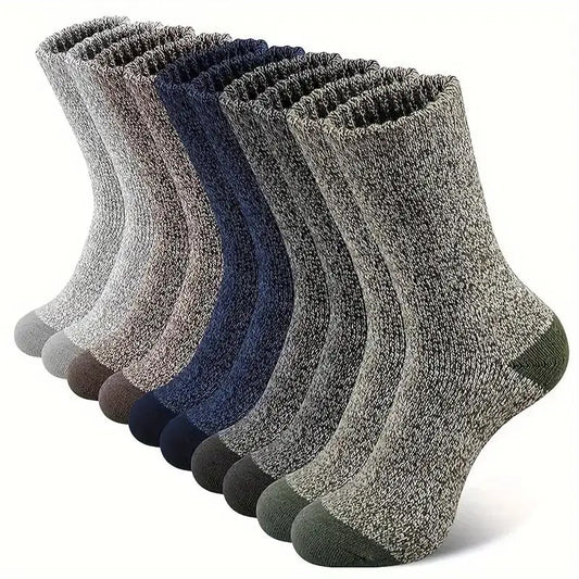 5 Pairs Merino Wool Socks For Men, Super Thick Hiking Socks Thermal Socks For Cold Weather.
