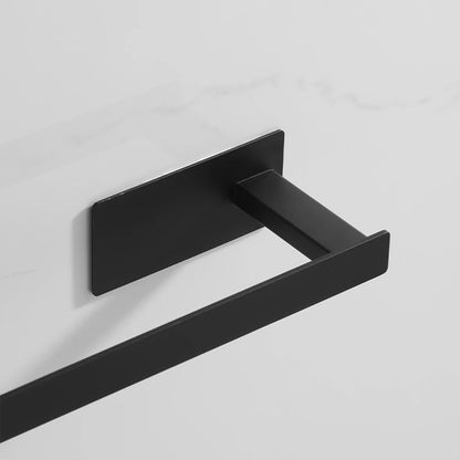 Bad Zubehör Set Matte Schwarz Wand Regal Wc Rollen Papier Halter Robe Haken Aufhänger Handtuch Schiene Bar Rack Ring Bad Hardware