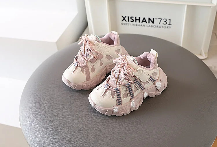 Oulylan Children Casual Shoes Thick-soled Sports Shoes Infant Footwear Boy Sneakers Breathable Non-slip Baby Shoes.