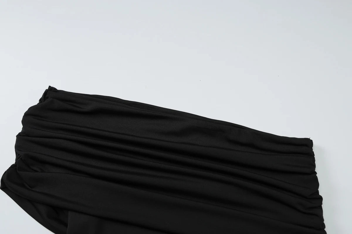 Dulzura One Shoulder Sleeveless Ruched Backless Bodycon Tank Top Women'S Solid Sexy Elegant Y2K Top Party Clubwear Summer Outfit