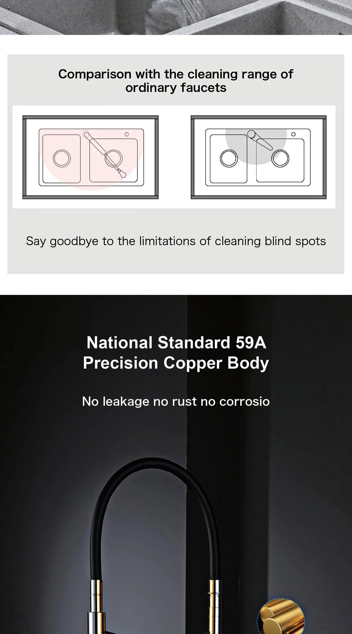 Modern Chrome Brass Pull Out Kitchen Faucet 2 Spray Modes Ceramic Valve Hot/Cold Water High Arc 360 Swivel Sink Mixer Tap