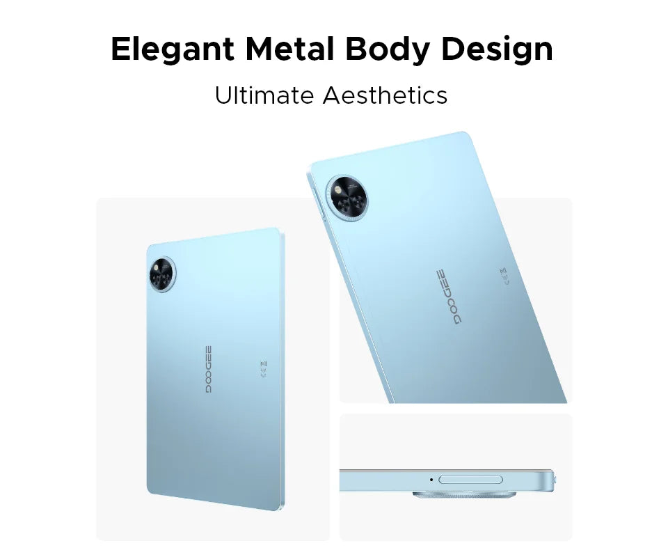 DOOGEE U11 Android 15 Tablet 11 Ultra-clear 90Hz Display 4GB RAM 128GB ROM 8580mAh Battery Dual Speaker Supports Widevine L1.
