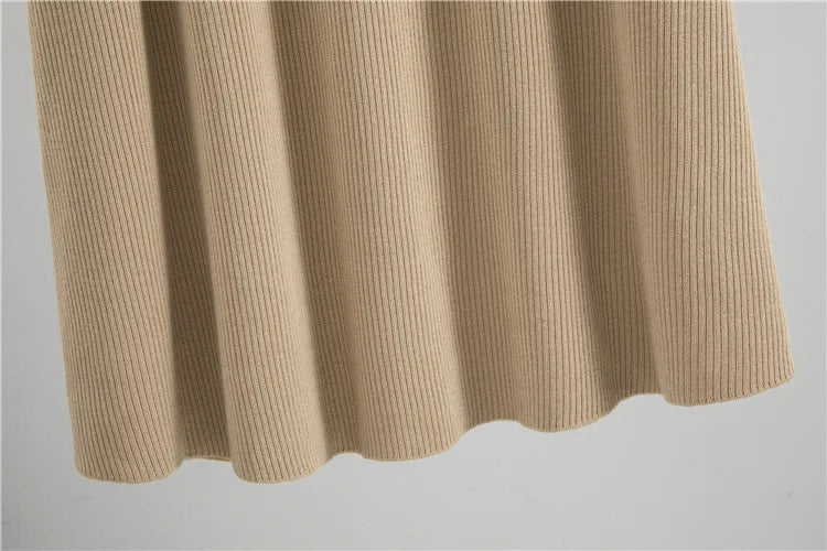 Women Knitted Sweater Muslim 3 Piece Set Long Cardigan Coat Skirt Vest Suit Knit Skirts Outfits Morocco Tracksuit Autumn Winter.