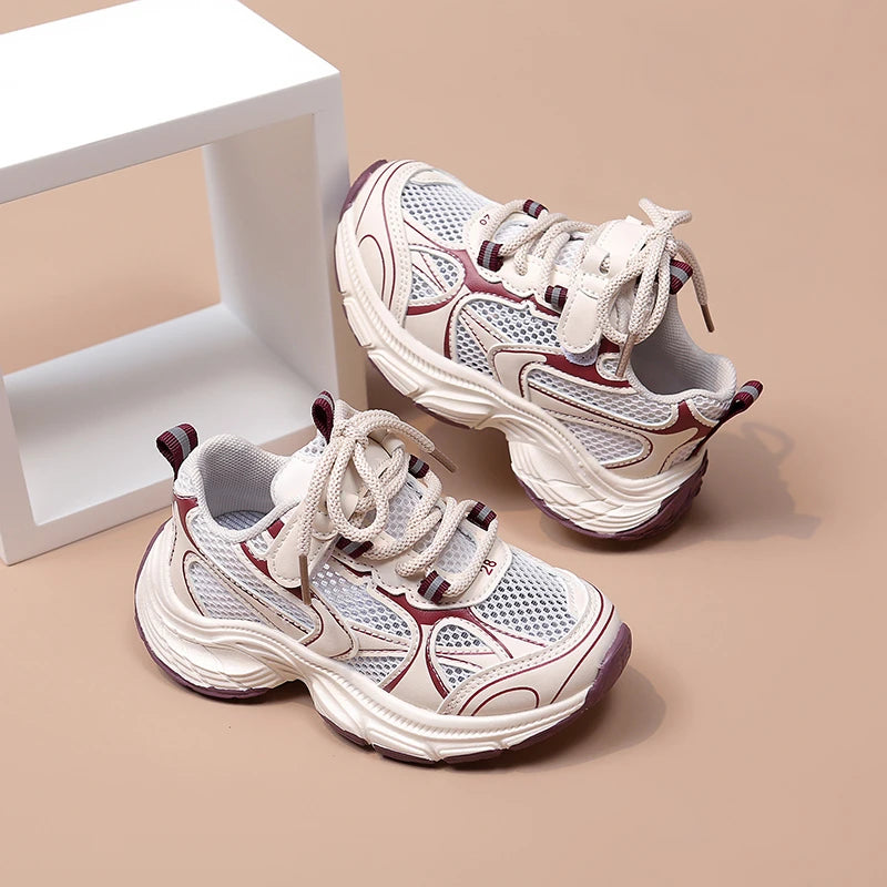 Summer Breathable Mesh Children’s Running Shoes for Boys Girls Non-Slip Soft Sole Toddler Sneakers School Outdoor Play Footwear.