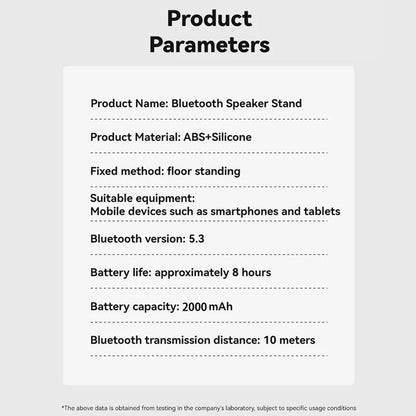 New Cell Phone Holder Stand With LDE Light Bluetooth Speaker Adjustable Tablet Bracket Support Portable Wireless Loudspeaker.