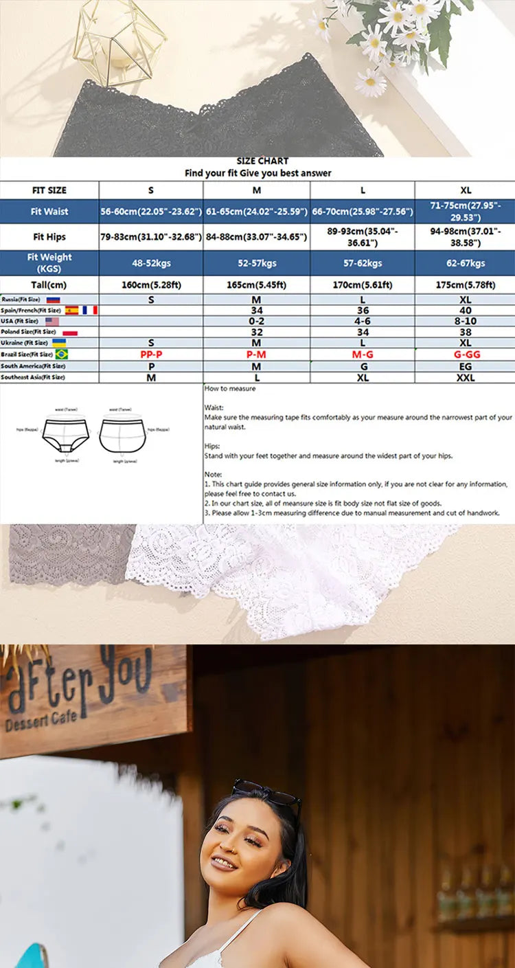 8Pcs/Set Sexy Lace Floral Boyshorts Underwear for Women Sexy Hollow Out Solid Panties Female Low-Waist Breathable Girls Lingerie.