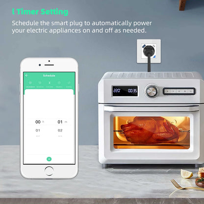 Alice Zigbee Tuya Smart EU-Wandsteckdose mit PD 20 W Typ C und einem Dual-USB-Schnellladegerät mit Power-Überwachungs-Glasplattenpanel.