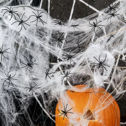 50–100 Stück leuchtende Halloween-Spinnen, gruselige Trick-Spinne für drinnen und draußen, Spukhaus, dekorative Requisiten, Halloween-Partyzubehör.
