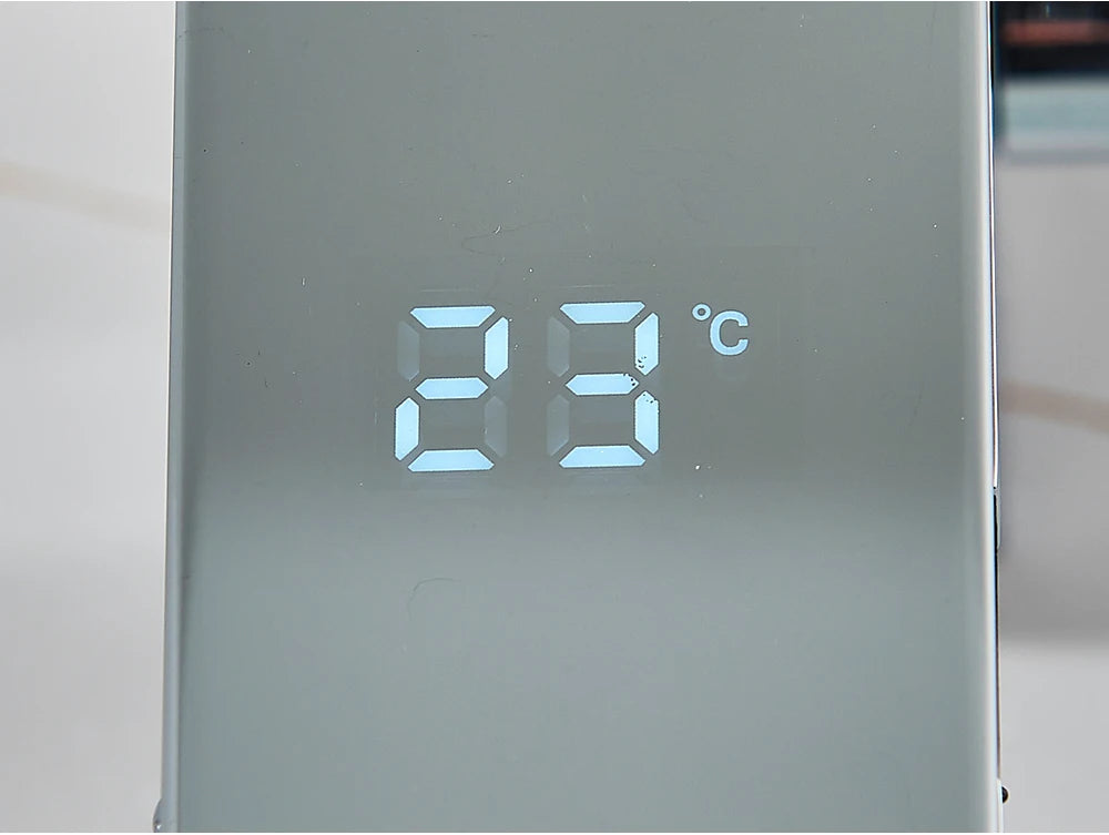 White Smart Sensor Basin Faucet Screen Digital Display Hot Cold Water Mixer Tap Touchless Vanity Sink Faucet For Bathroom