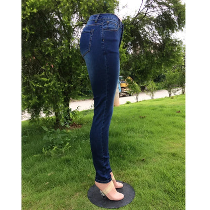 Women Jeans Wash Denim pant Sheath Ankle Length Pencil Pants Skinny Hot High Waist Slim Casual Basics Solid 2025 Button Pockets.