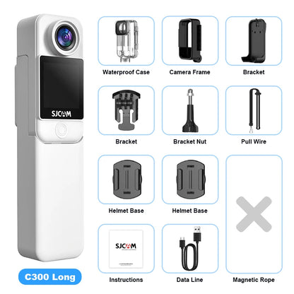 SJCAM C300 Pocket Action Camera 4K FHD With Long Battery Life Video 30M Waterproof 5G WiFi Camera Sport Action Cam