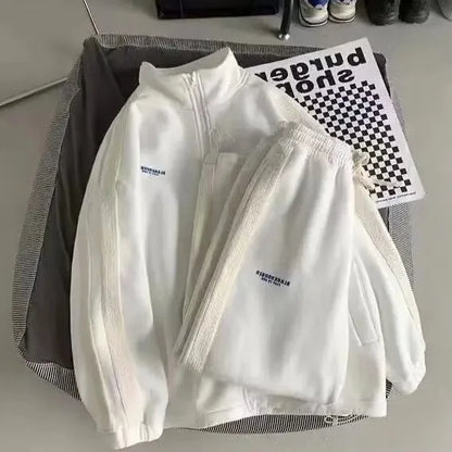 Casual Sporty Men's Hoodie Pants Set Hong Kong Style Long Sleeve Autumn Winter Loose Trendy Student Wear AE Origin China