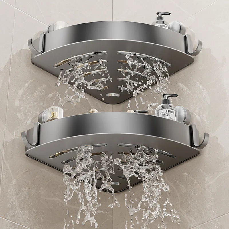 Badezimmerregale, Saugnapf, Wandmontage, Eckregal für Dusche, ohne Bohren, Zubehör, Zubehör, Hardware-Befestigung, Zuhause