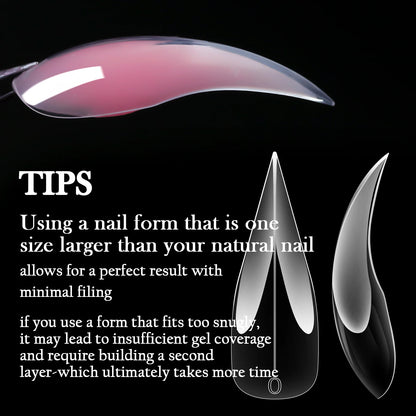 New Eagle Claw Nail-Forms 140pcs Crystal Extension Tips For Quick Gel Nails Paperless Nail Art Kit With Claw Shaped Design Salon.