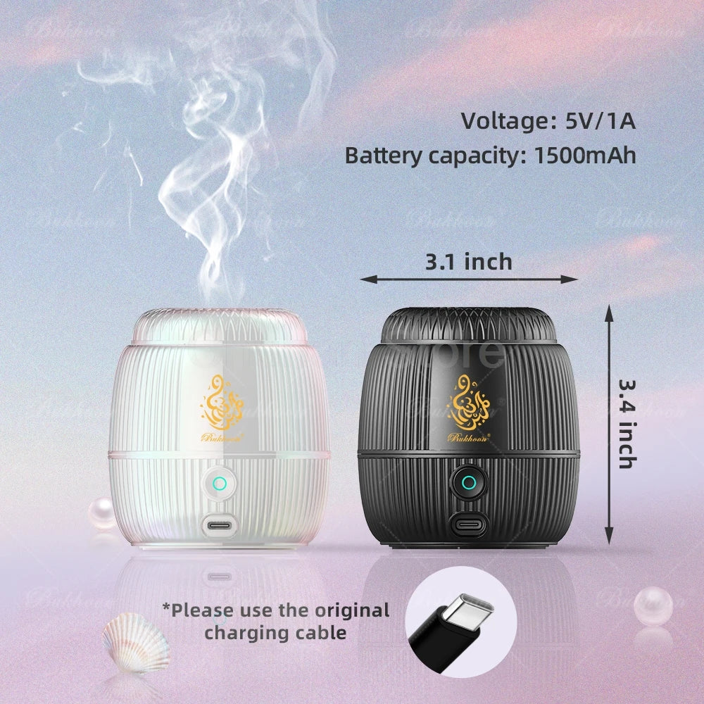 ChuHan Arabic Electric Aroma Diffuser Comb And Car Incense Burner 2 in 1 Rechargeable Portable USB Type C Environment Aromatizer.