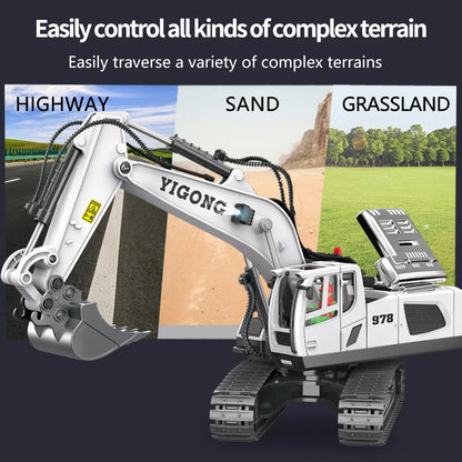 Teeggi 1:20 RC Excavator Car Children Toys 2.4G Remote Control Dump Truck Car Bulldozer Toy Radio Electric Car For Children Gift.
